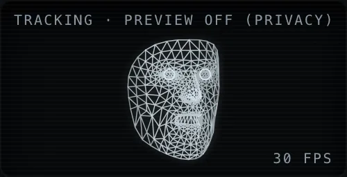 The same wireframe with the head turned and the mouth open